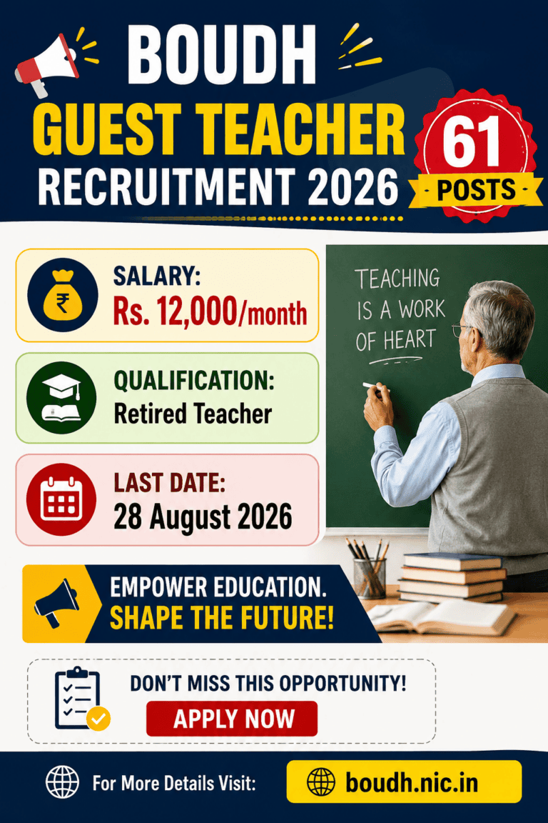 Boudh Guest Teacher Recruitment 2026