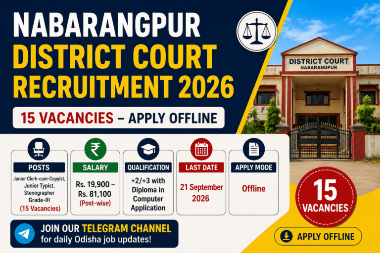 Nabarangpur District Court Recruitment