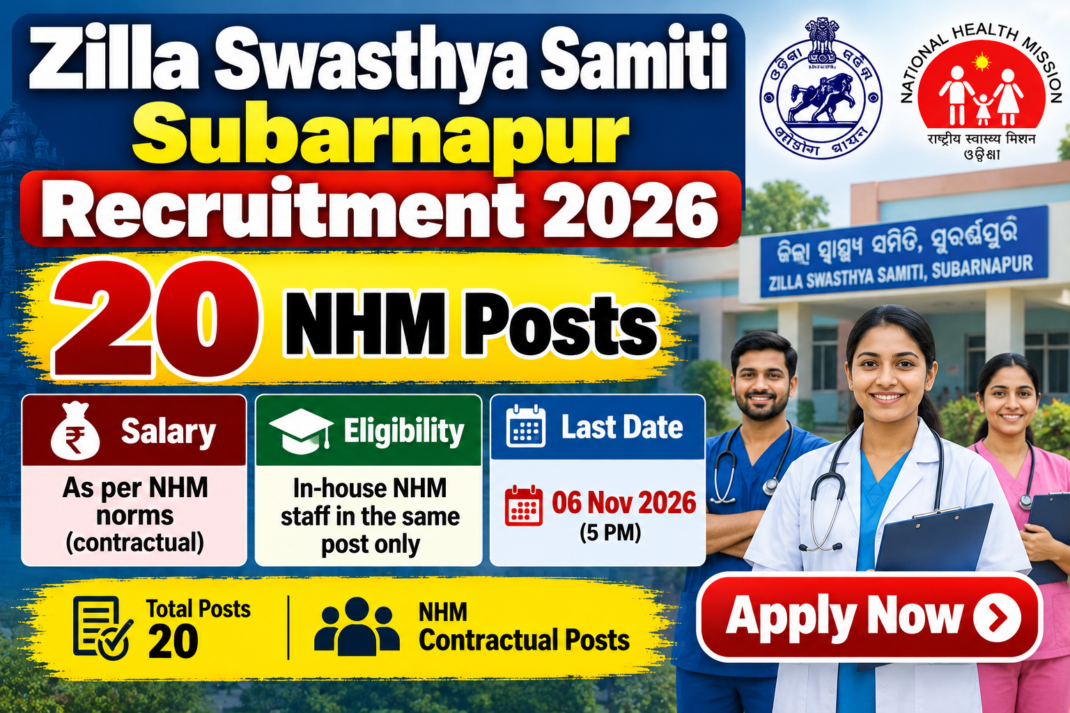 Zilla Swasthya Samiti Subarnapur Recruitment 2026